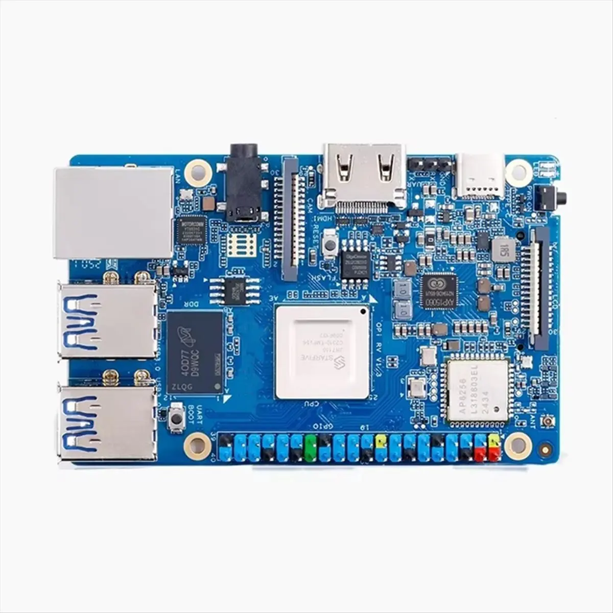 popop For Orange Pi RV 4-Core RISC-V Development Board 64-Bit Processor WiFi+BT5.0 Gigabit Ethernet USB3.0 3.5mm PCIE2.0, 4GB
