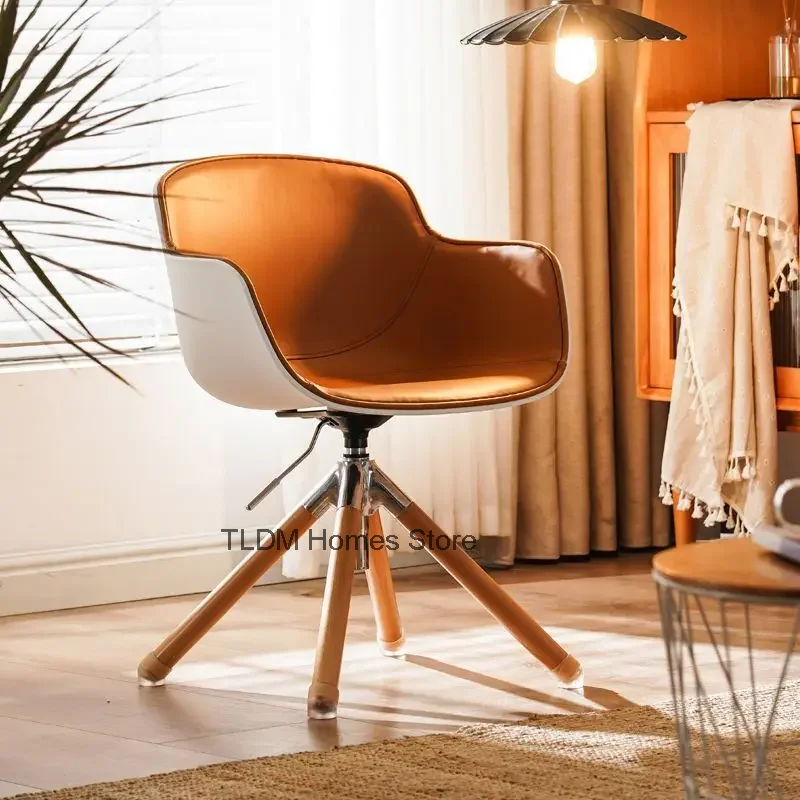 

Simple Retro Office Swivel Chair Home Adjustable Study Computer Chair Bedroom Dresser Chair Balcony Single Casual Chair