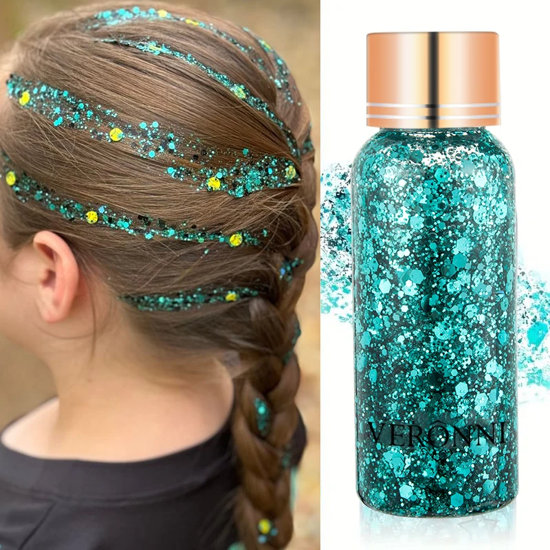 9 Color Face Sequin Glitter Makeup Face Hair Body Nail Glitter Gel Holographic Sequins Makeup Glitter Gel for Bar Festival Party