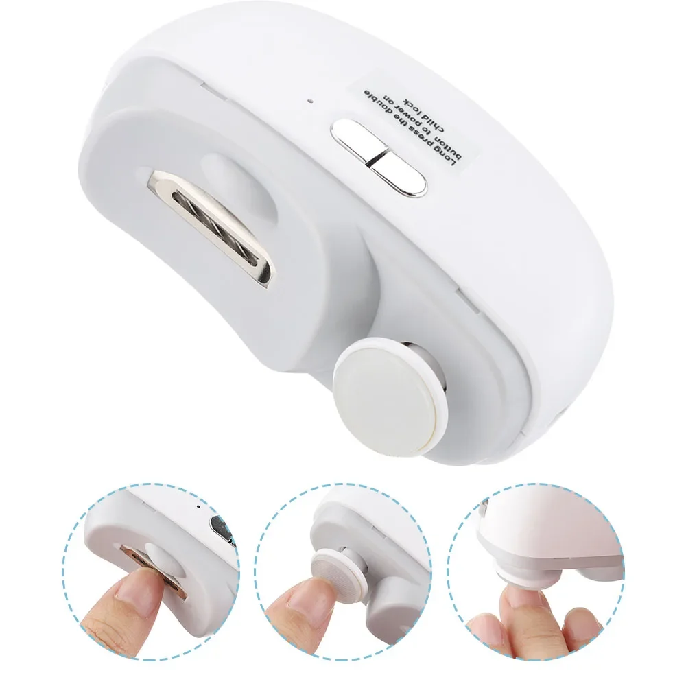 Elektrische Nagelknipper Met Licht Automatische Anicure Trimmer Volwassen Baby Vingernagel Teen Schaar Pedicure Polijsten Nagels Cutter