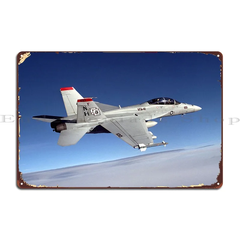 F 18 Military Jet Fighter Metal Plaque Poster Club Party Cinema Vintage Character Classic Tin Sign Poster