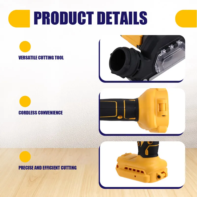 3 Inch Mini Angle Grinder Cordless Electirc CUT OFF Tool Cutting Circular Saw Power Tool For Dewalt 18V 20V Battery