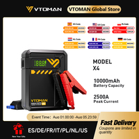 VTOMAN X4 2500A Auto Jump Starter 150PSI Air Pump Car Battery Emergency Boosters Starting Device Car Starter for  8.5L/6.0L