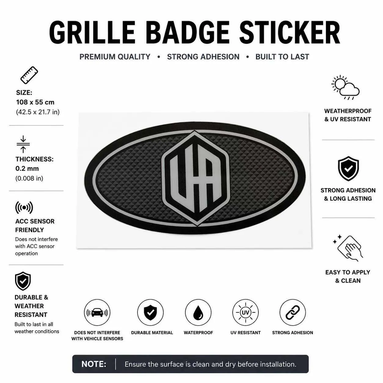 For 2020+ LR Defender Urban Badges, L663 Grille Sticker & Tailgate Emblem，Side Window 3D Badges
