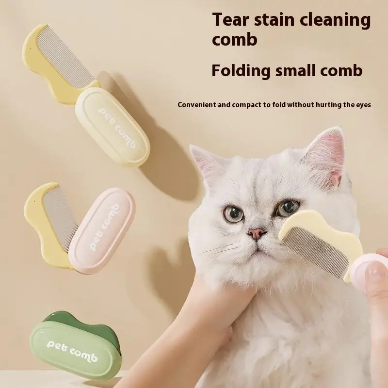 Pet Folding Facial Cleaning Comb Removes Tear Stains Row Com