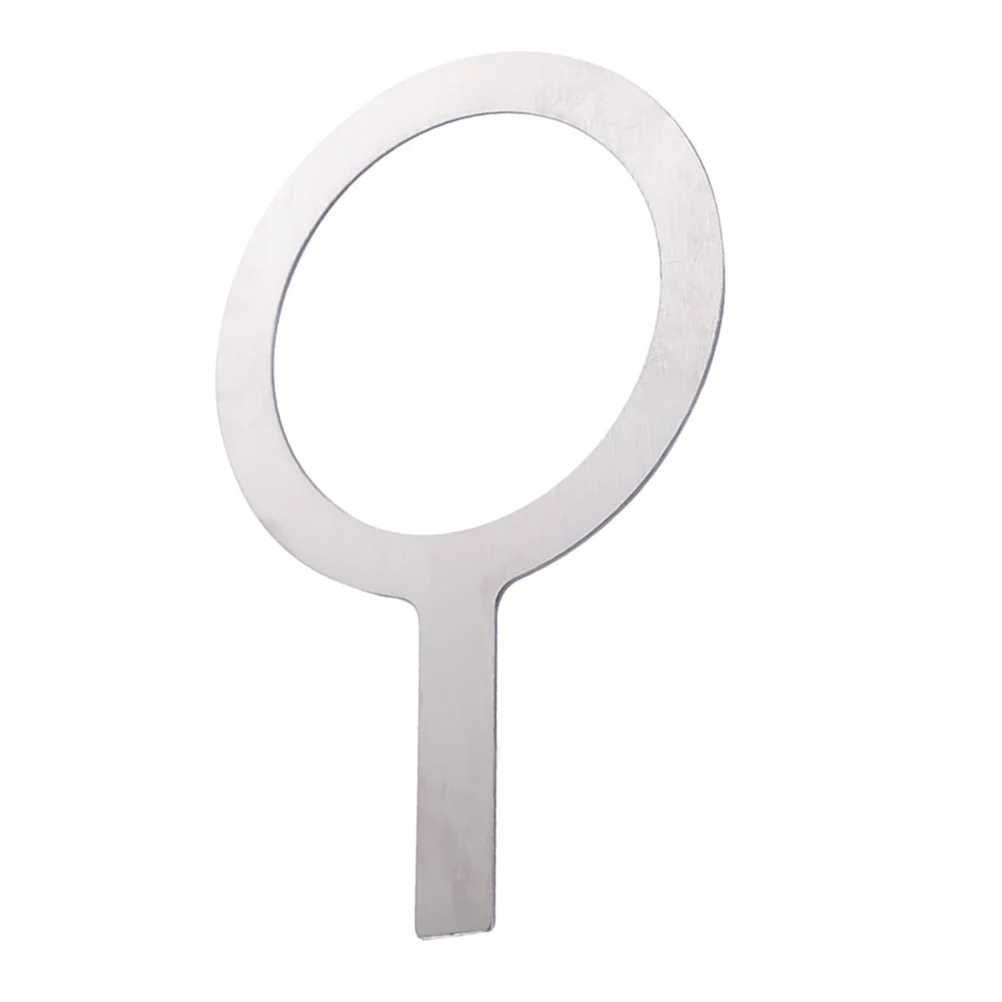 

Stainless Steel Milk Tea Ring 50Mm Aperture Baking Cup Cover Long Handle Tea Shop Cafe Dessert Tool Kitchen Bar Accessory