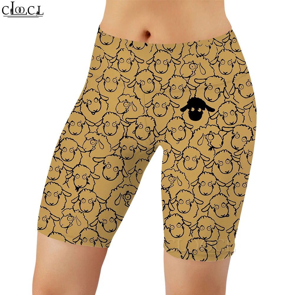 CLOOCL Women Legging Green Plant Pattern 3D Printed Shorts Pants for Female Workout Knee-Length Pants Summer Shorts 2022