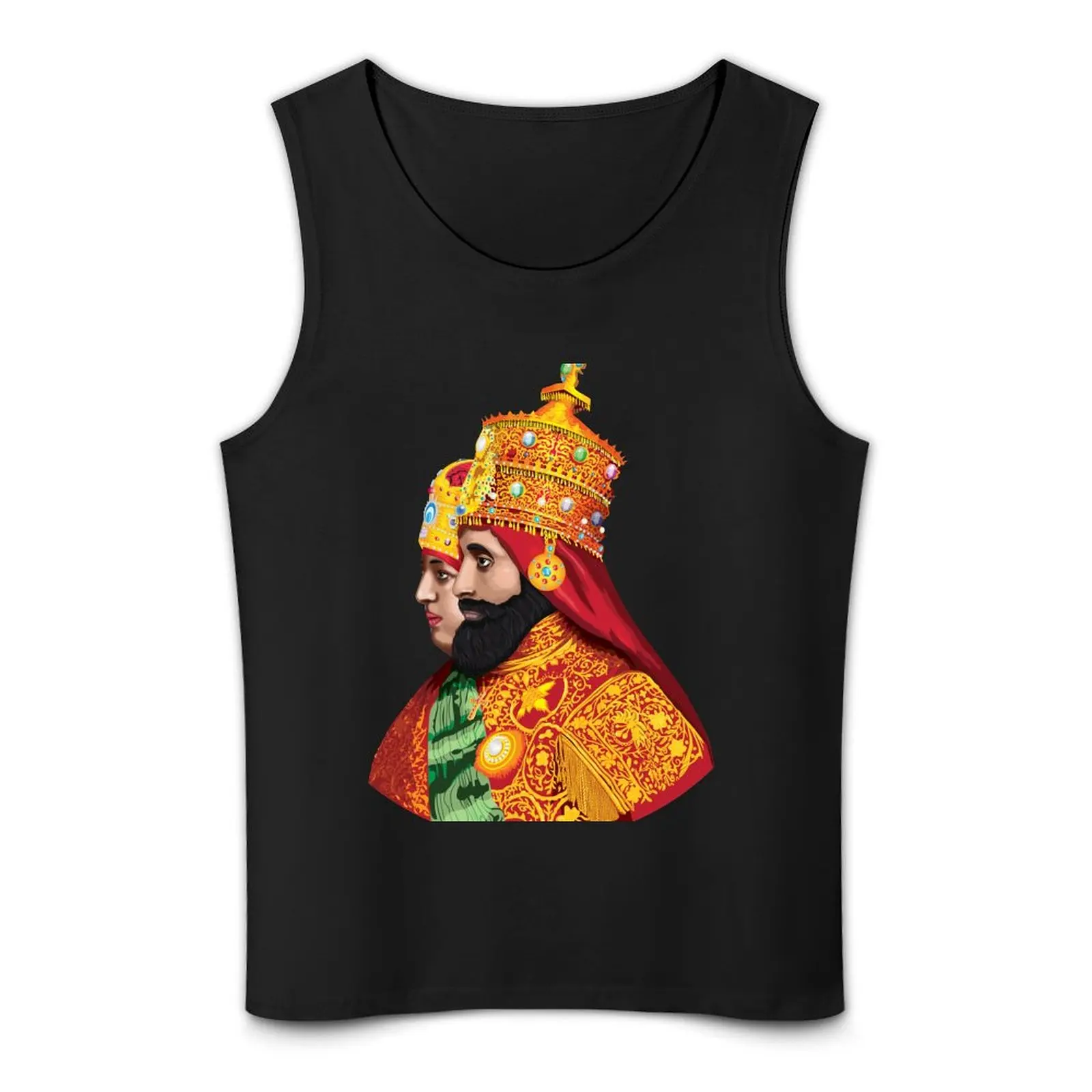 Ethiopia Coronation Emperor Haile Selassie And Empress Men Tank Top t-shirts for Men's gym Sports shirt man