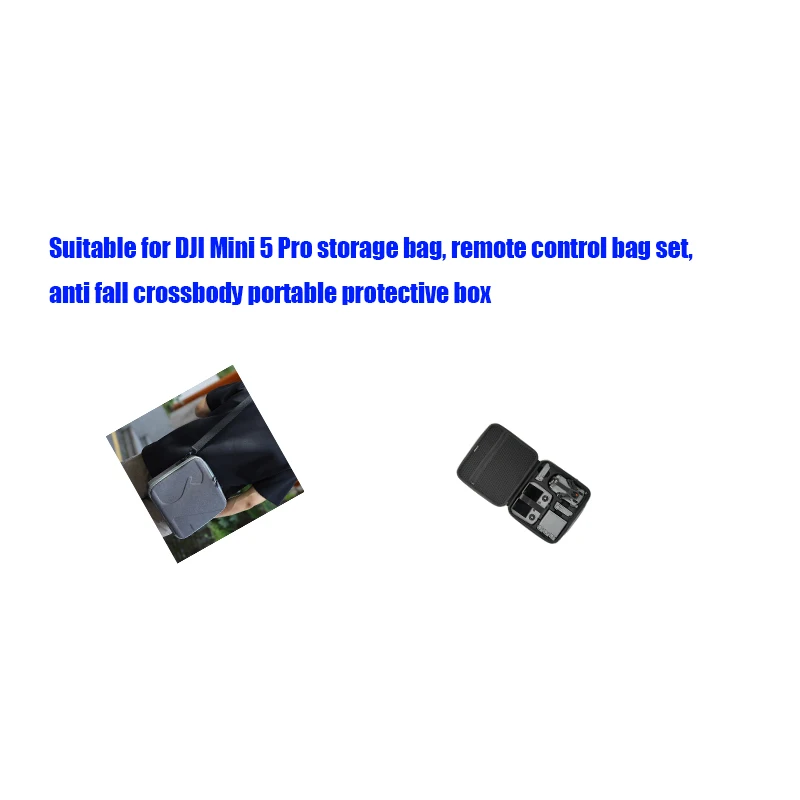 Suitable for DJI Mini 5 Pro storage bag, remote control bag set, anti fall crossbody portable protective box