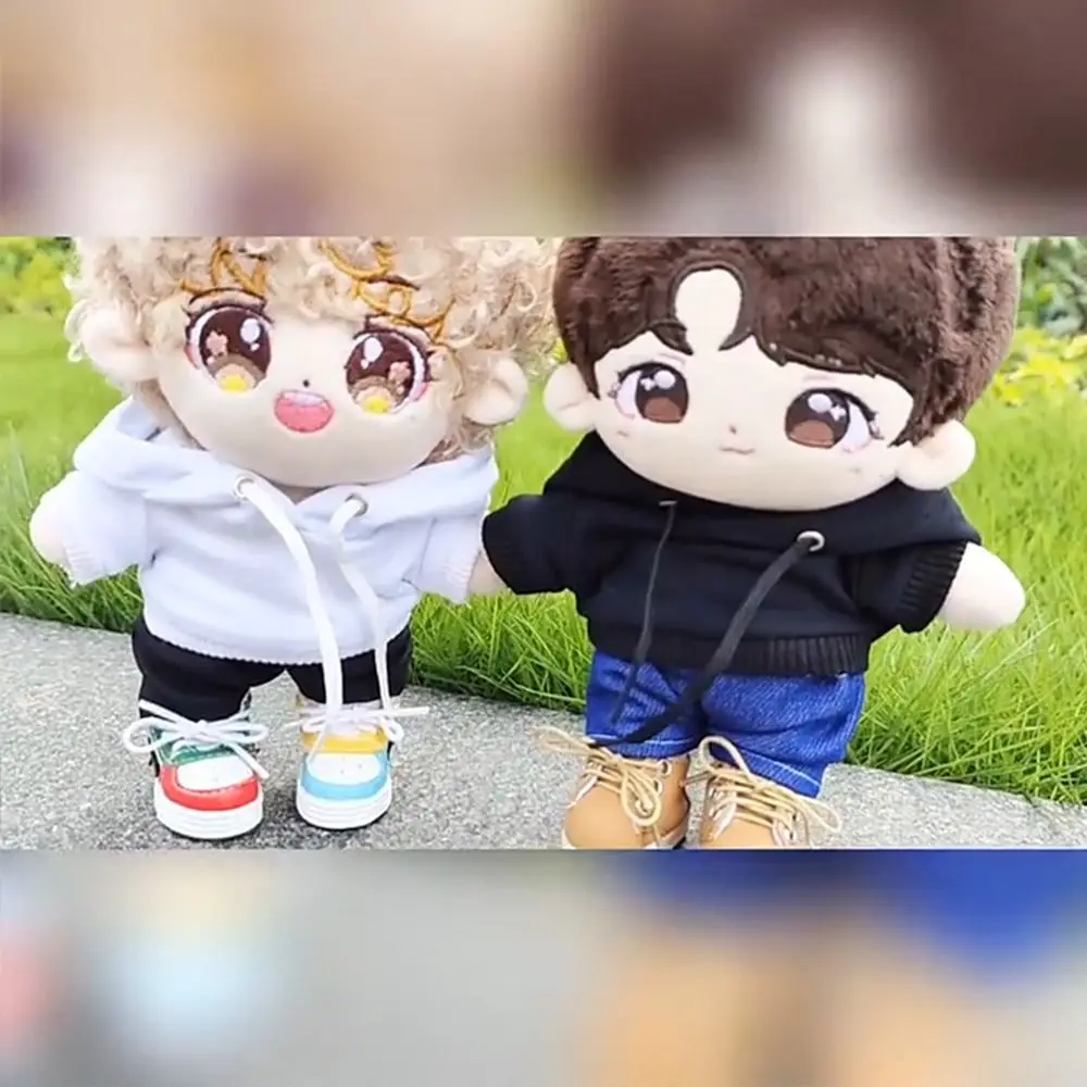 Fashion Clothes For 1/12 BJD Dolls Top Hoodies For 15cm/20cm Cotton Dolls Sweatshirt Outfits 1/11 1/12 OB11 Dolls Accessories