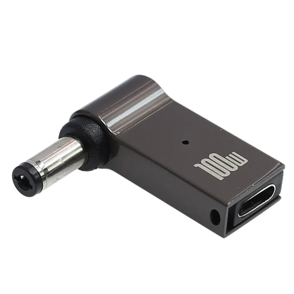 Adaptador de corriente de USB-C a 5,5x2,1mm para equipos electrónicos, convertidor PD de 100W