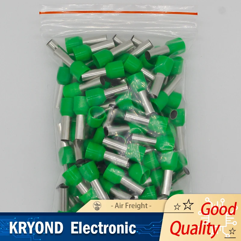 100PCS E10-12 Rohr Isolierklemmen 10mm2 Kabel Draht Crimp Stecker E-