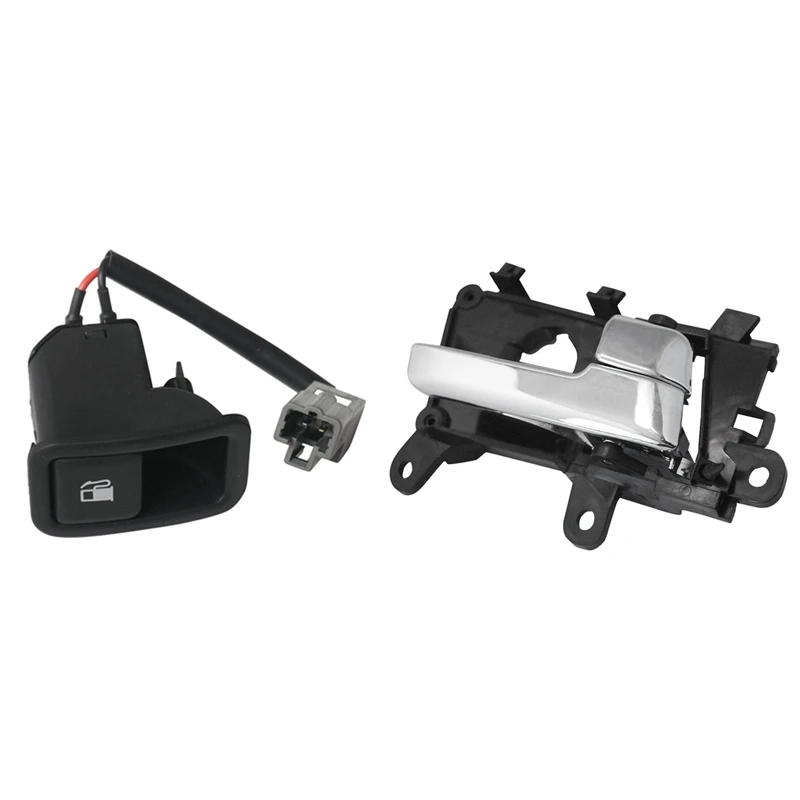 2 Pcs Car Accessories: 1 Pcs Fuel Tank Cap Fuel Gas Door Release Switch & 1 Pcs Car Front Right Side Inside Door Handle