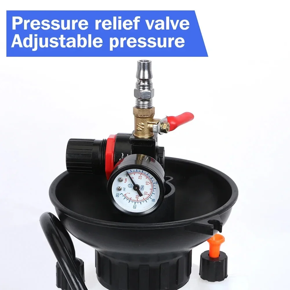 Automotive Gear Oil Filler Tank 5L Pneumatic Transmission Fluid Injector Automotive Fluid Filling Gear Oil Replacement Tools Kit