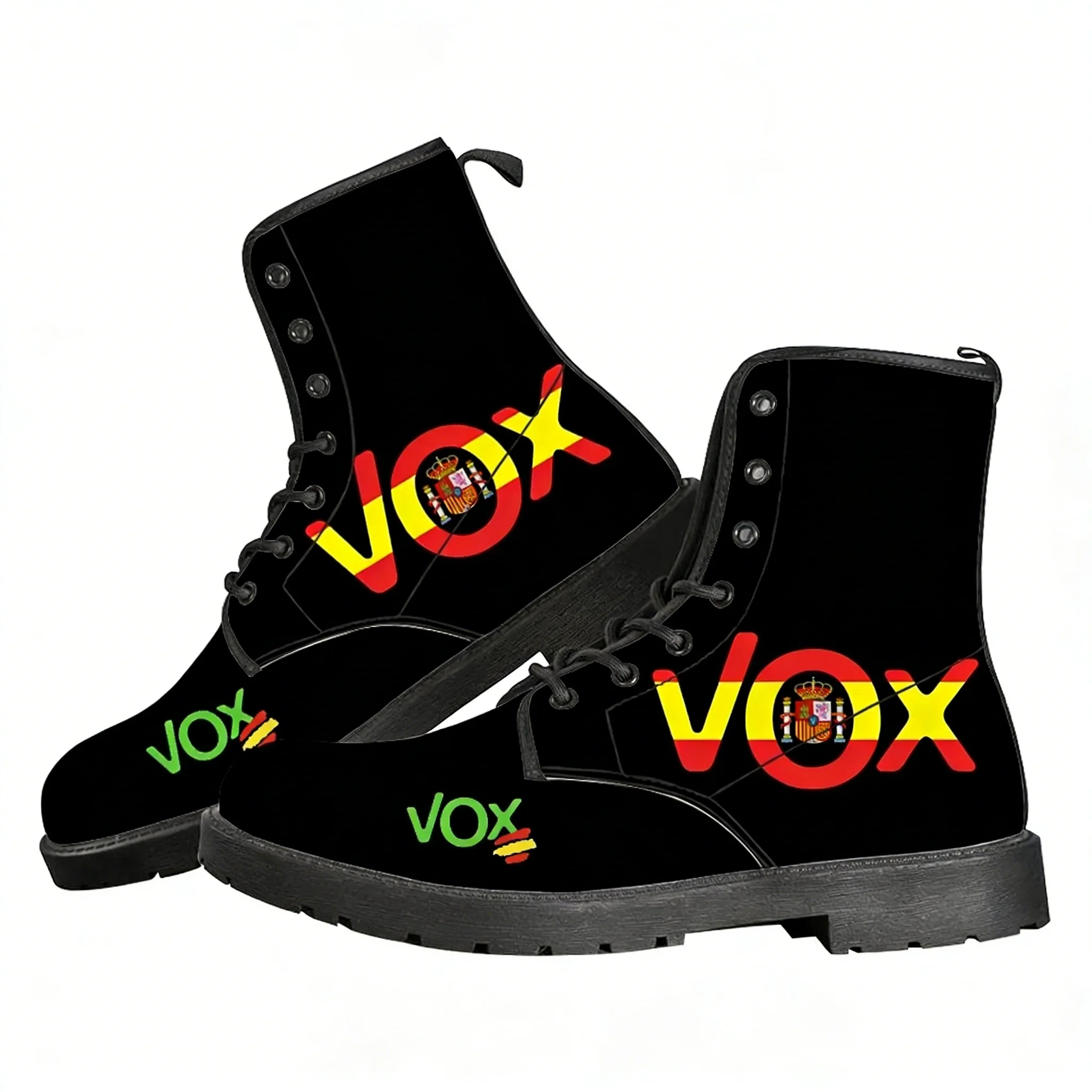 

Spanish National Emblem Vox Casual Boots Mens Womens Teenager Shoes Fashion 3D Boot Outdoor High Quality Customize Made Shoes