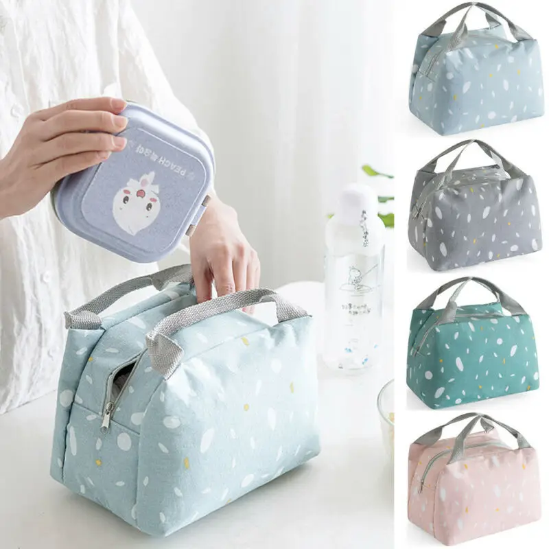 Practical Small Insulated Picnic Ice Pack Waterproof Oxford Cloth Lunch Cooler Bags Little Fresh Style Refrigerated  