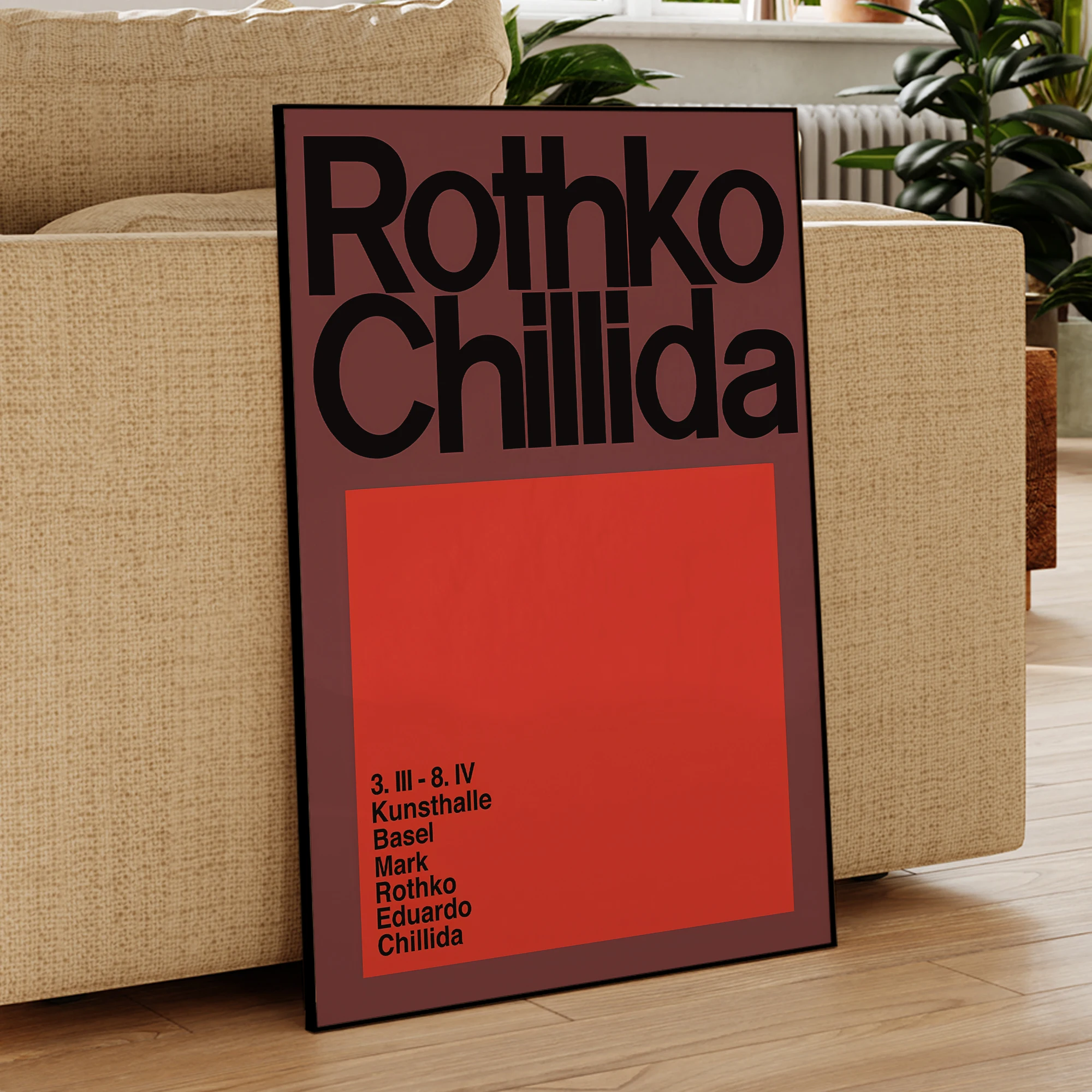 الحديثة الحد الأدنى نمط Rothko & Chillida جدار الفن يطبع قماش اللوحة المشارك صورة مقاوم للماء لغرفة المعيشة المنزل ديكو #3