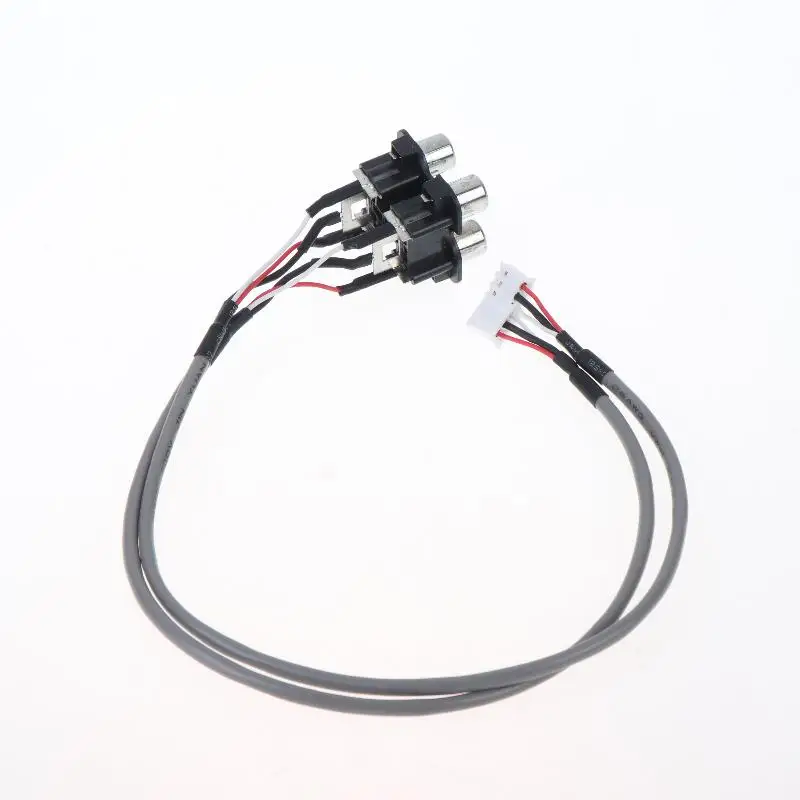 Audio Signal Cable Tangle-Free 2 RCA to XH2.54MM 3PIN 30CM Audio Input Socket for Car Speaker Retrofit