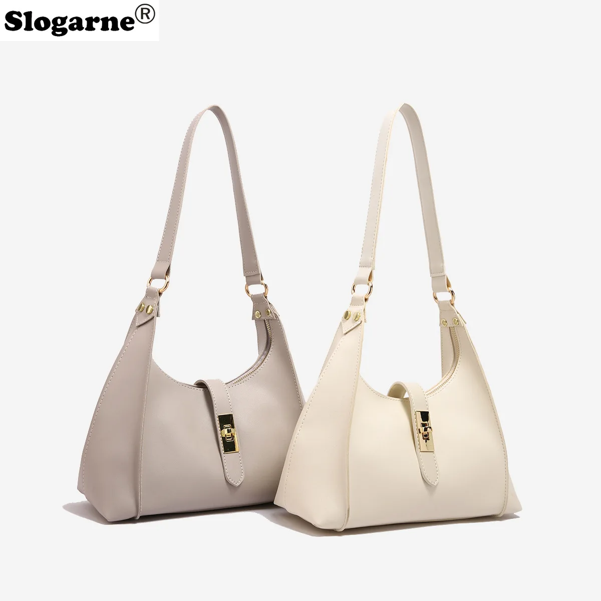 الفاخرة بولي Leather حقيبة كتف جلدية المرأة عادية الصلبة تصميم حقائب اليد حقائب المتشرد العلامة التجارية محفظة 2025 موضة المتسوق مخلب حقائب نسائية #2