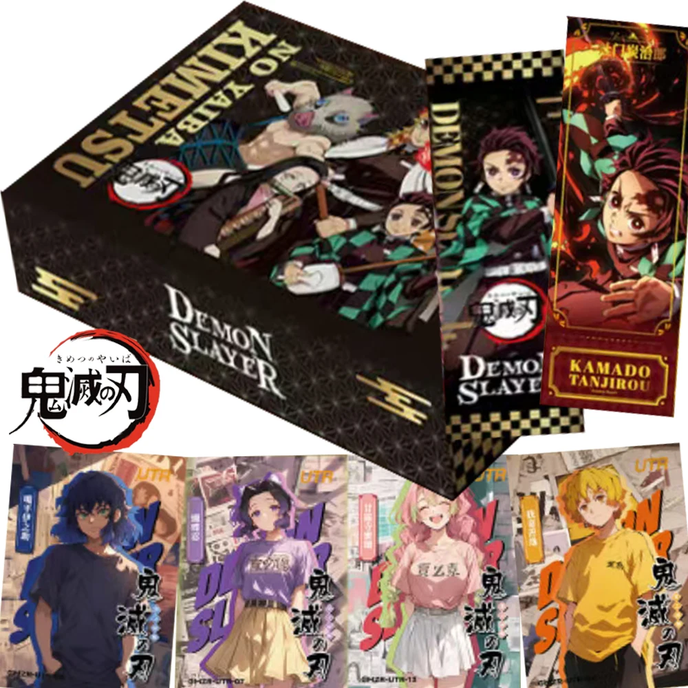 

Wholesale Demon Slayer Cards Anime Kamado Tanjirou Uzui Tengen Character Exclusive Weapon Rare Inlaid Cards Kids Xmas Gifts Toys