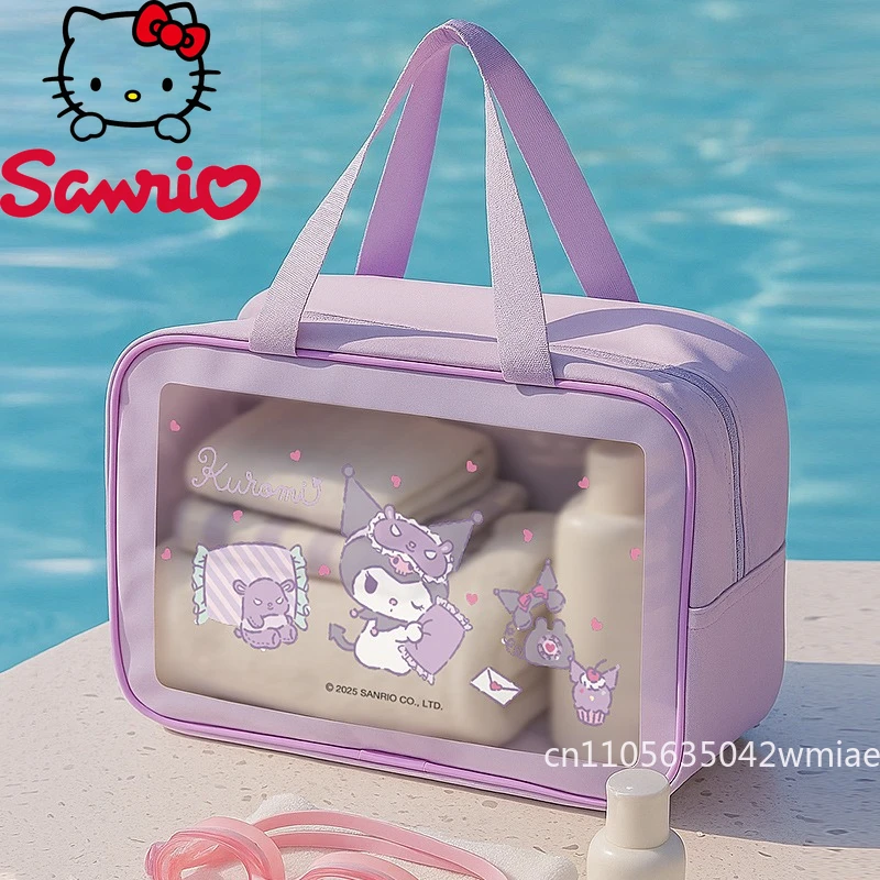 

New Handheld Makeup Bag Fashion High Quality Transparent Storage Bag Cartoon Versatile Large Capacity Travel Storage Bag