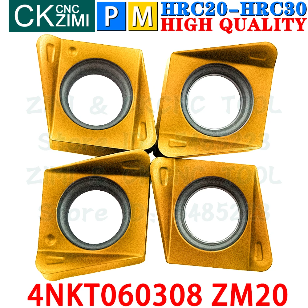 4NKT060308 ZM20 4NKT 060308 ZM20 Inserções de metal duro Pastilhas de fresamento de avanço rápido Ferramentas 4NKT 0603 4NKT0603 TE90 CNC torno mecânico de metal Fresadoras indexáveis