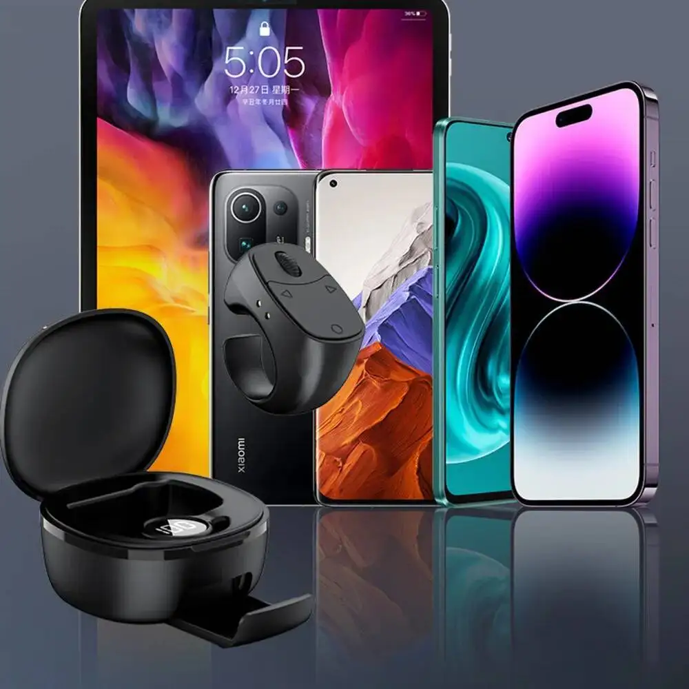 

New Roller Smart Fingertip Ring Remote Control Mouse Wireless Bluetooth Mobile Selfie Video Mice Automatic Pag Turner Browsing