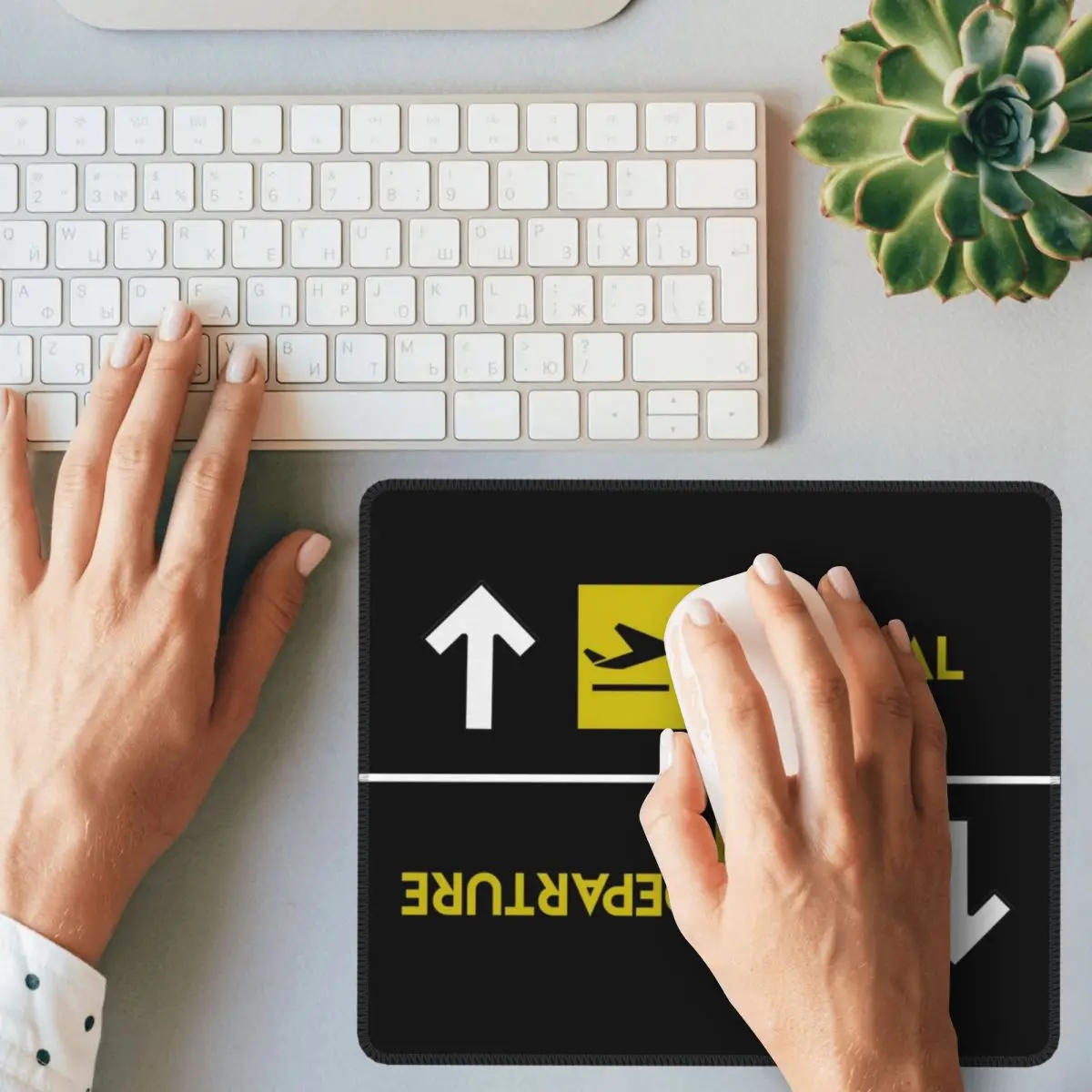 Aviation Departures Arrivals Mouse Pad Computer Keyboard Mouse Mat Gaming Laptop Desk Mat Office Accessories Table Mats