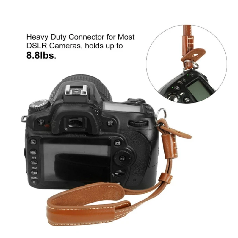 Hot-Suitable For SLR Leather Wrist Strap Digital Camera Anti-Lost And Anti-Fall Hand Strap Photography Accessories