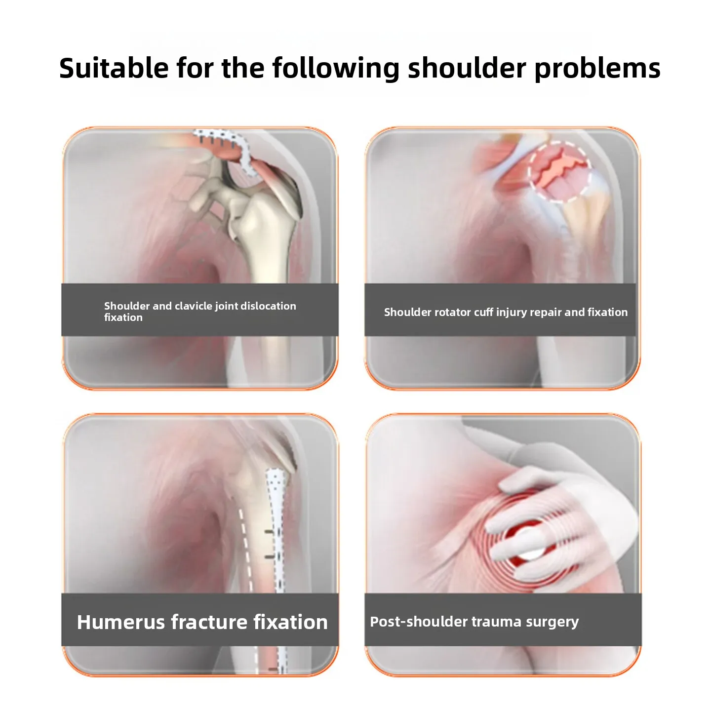 Adjustable Shoulder Abduction Brace 0-180 Degree Lightweight Support Rotator Cuff Humerus Recovery Post Surgery 어깨 외전 보조기