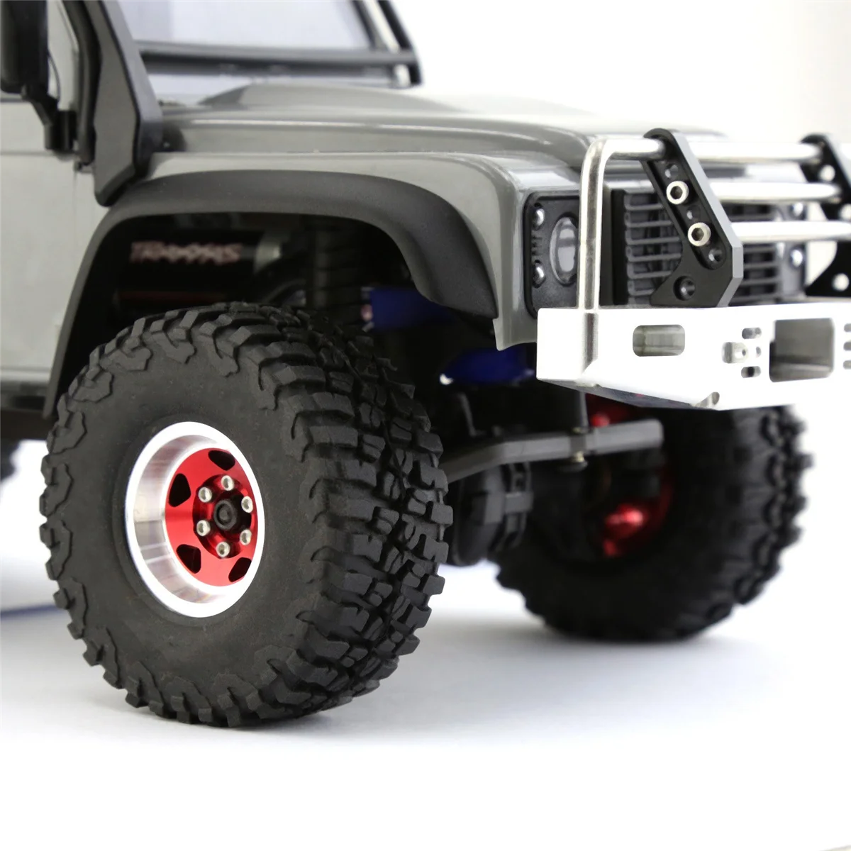 4 SZTUK 1,0-calowych felg aluminiowych Beadlock do kół RC Crawler Car Axial SCX24 1/18 TRX4M, brązowe