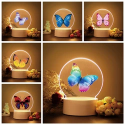 Lampe 3D en Forme de Papillon pour Décoration de Chambre d'Enfant, Éclairage d'Nik, Cadeau, 1 Pièce