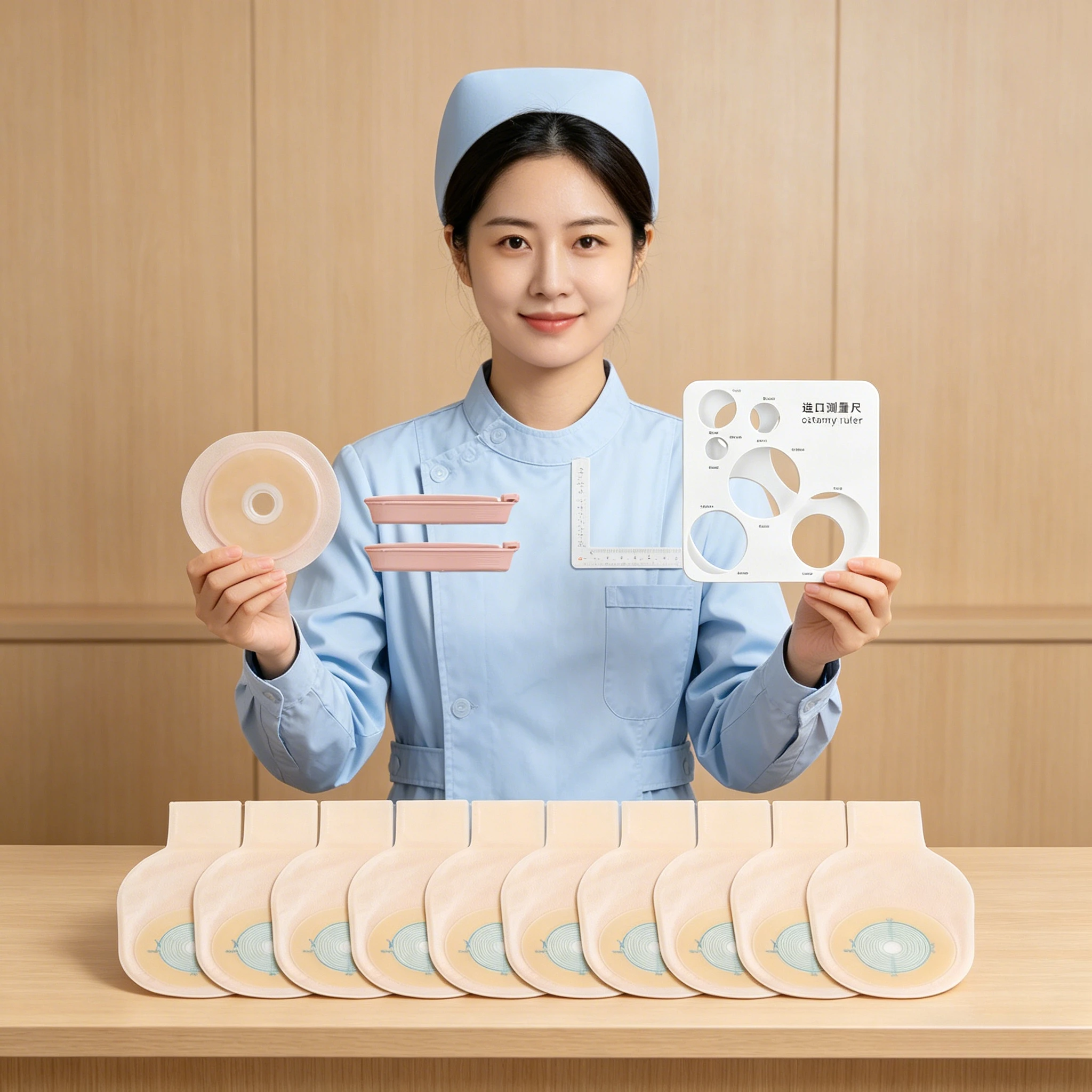 Colostomy Bags Stoma Pouch Bags 65mm One-piece Open Ostomy Bag with Clip Closure Translucent Colostomy Ostomy Pouch 10pcs Set