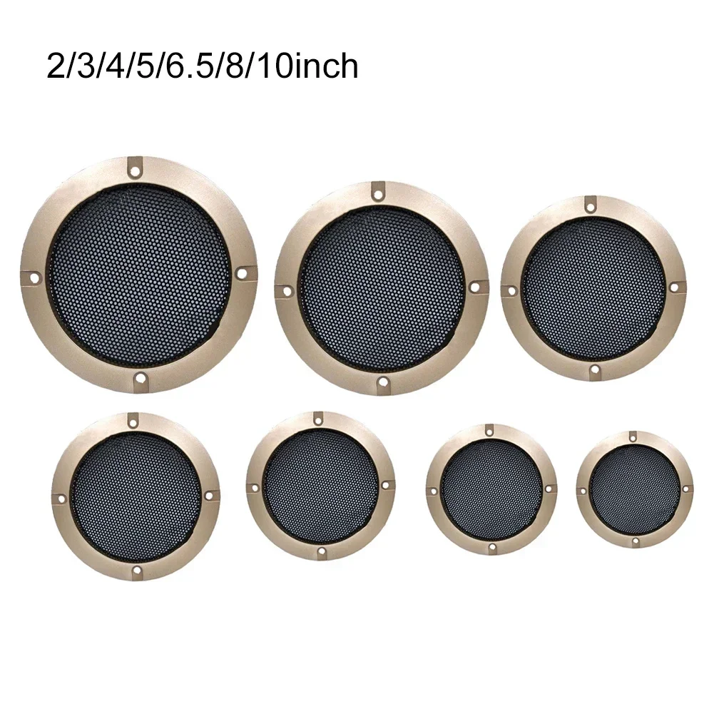 高品質のスピーカーネットカバー,2, 3, 4, 5, 6.5, 8および10インチ,車,家庭,メッシュ,プラスチックフレーム,金属,鉄