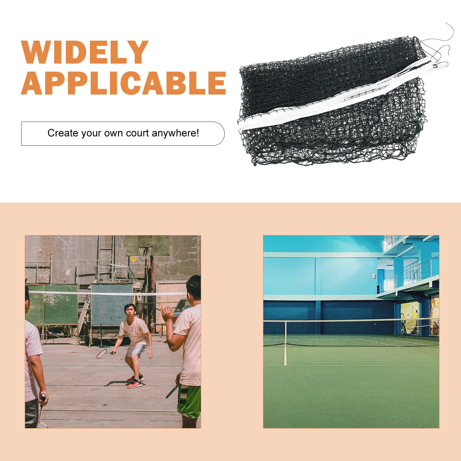 Rete da badminton resistente all'usura, leggera, compatta, portatile, pieghevole, facile da pulire, mantiene la rete sportiva per palline da badminton