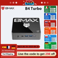 BMAX B4 Turbo Mini PC Windows 11 PC Intel N150 16GB 512GB SSD 2 * HDMI 1 * Type-C Supports 4K @ 60Hz 1000MHz Intel Graphics