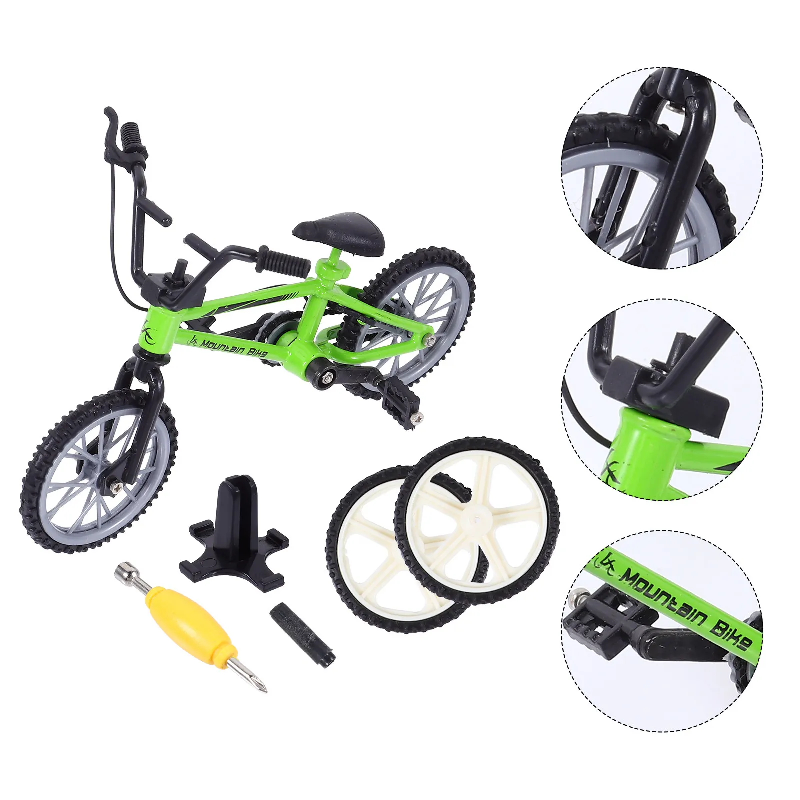 

1Set Finger Bike Desktop Sports Game Alloy Bike Simulation Gift for Kids Friends Family Finger Bicycle