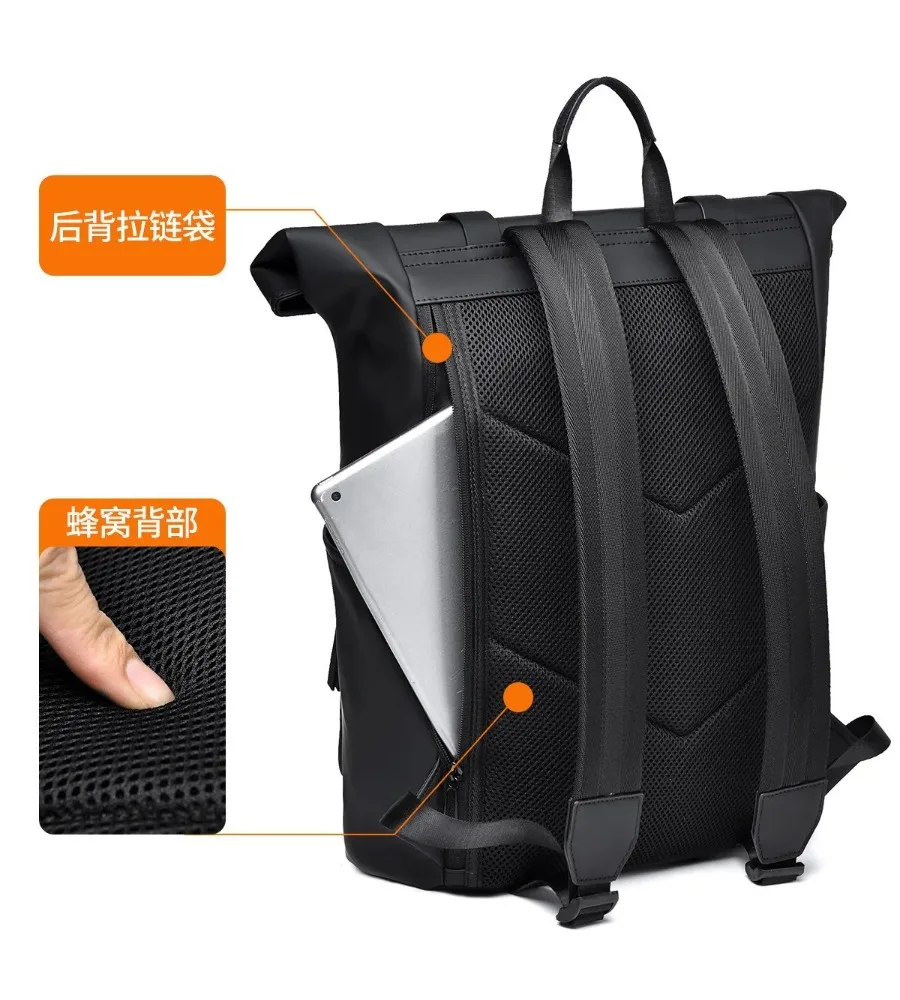 

Expandable men’s backpack for 16 inch laptops with large capacity suitable for school business trips and travel