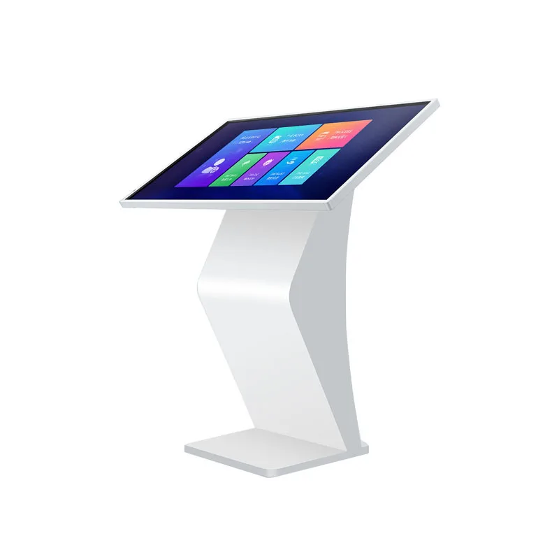Touch Screen Interactive All-in-One PC Kiosk For Library Floor Standing Horizontal Digital Signage LCD Indoor Application