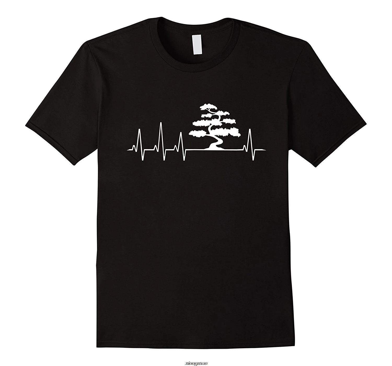 Bonsai Tree Gardening Gift Bonsai Heartbeat T Shirt Funny Tops Tee Casual O Neck Men T-Shirt Short Sleeve Round Neck