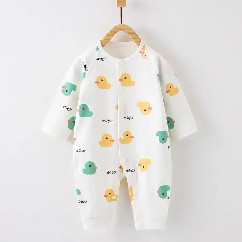 Onesie bebê de algodão manga comprida, roupa recém-nascida, roupas masculinas e femininas, rastejantes, outono, novo