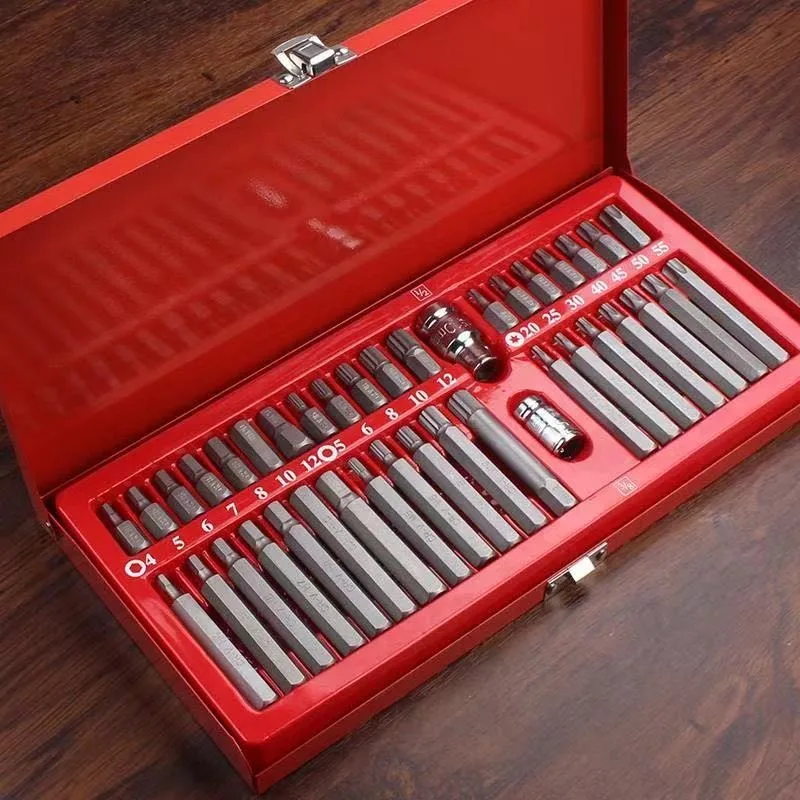 

40 шт. шестигранные ключи, головки и вставки с шестигранными ключами различных размеров, подходят для ремонта механического оборудования