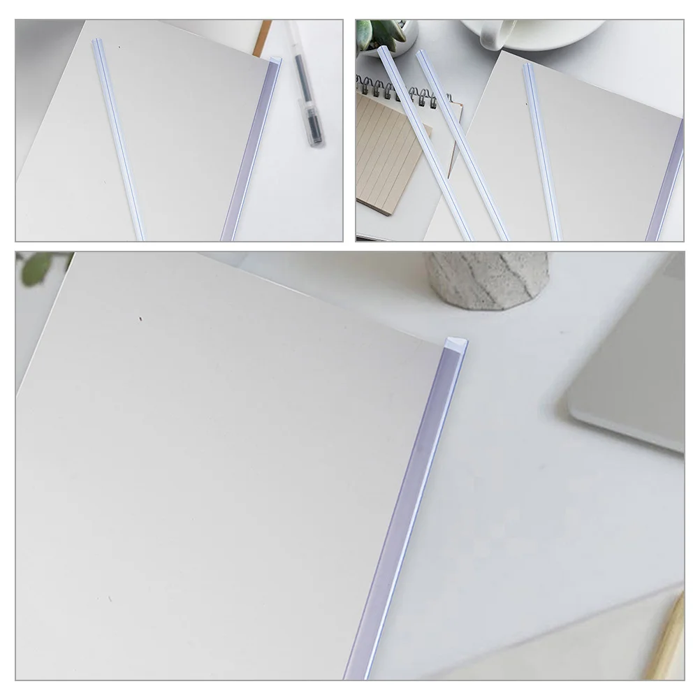 

Binder Folder Transparent Pull Rod Clip Clips Book Binders Pole Binding Bars Slide