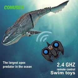 Rc Boat Fist Simulation Radio Controlled Ship Animal Wireless Electric Boat High-Speed Speedboat Mosasaurus Boat Outdoor Toy Boy