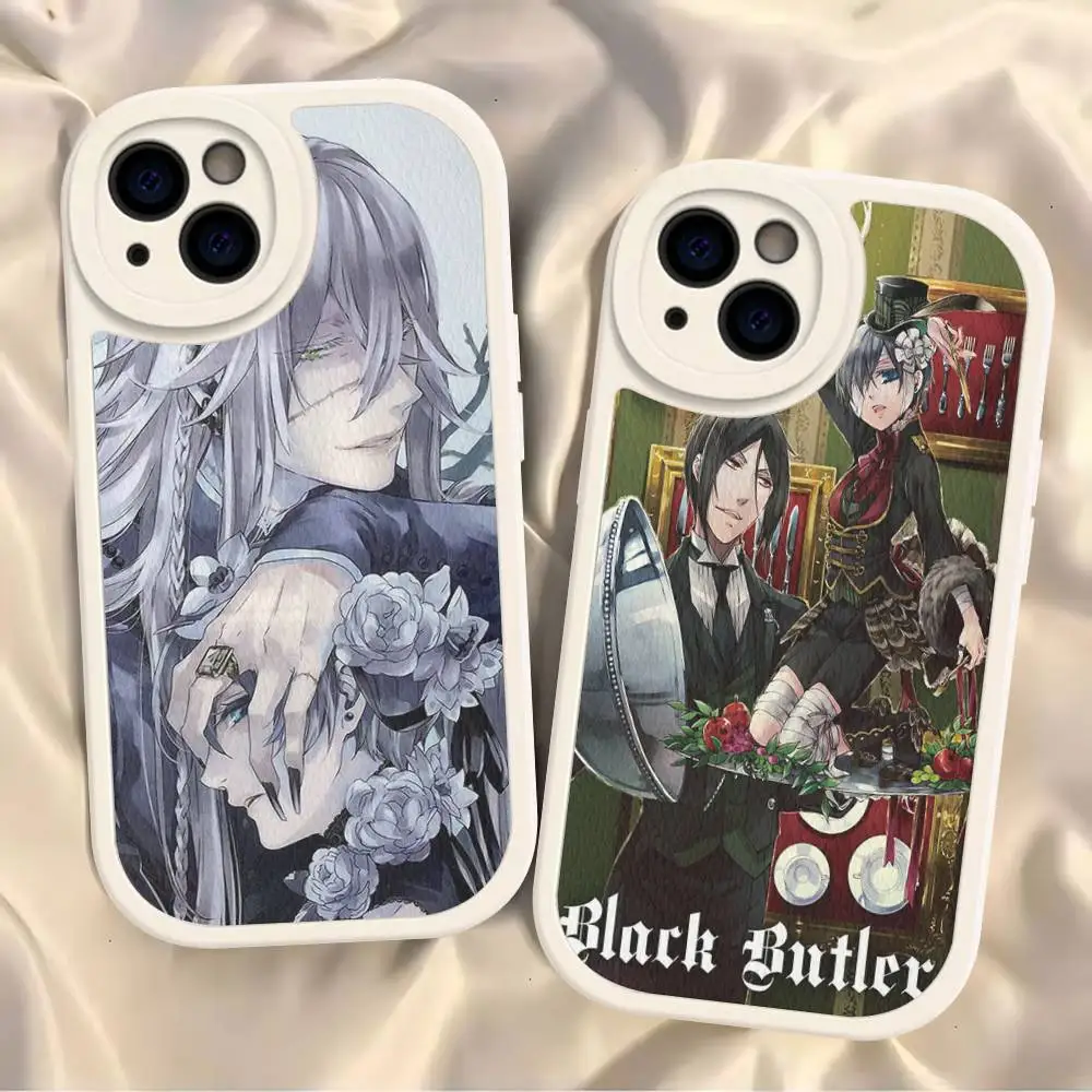

Black Butler Anime Phone Case Hard Leather For IPhone 16 15 14 13 12 Mini 11 14 Pro Max Xs X Xr 7 8 Plus Fundas