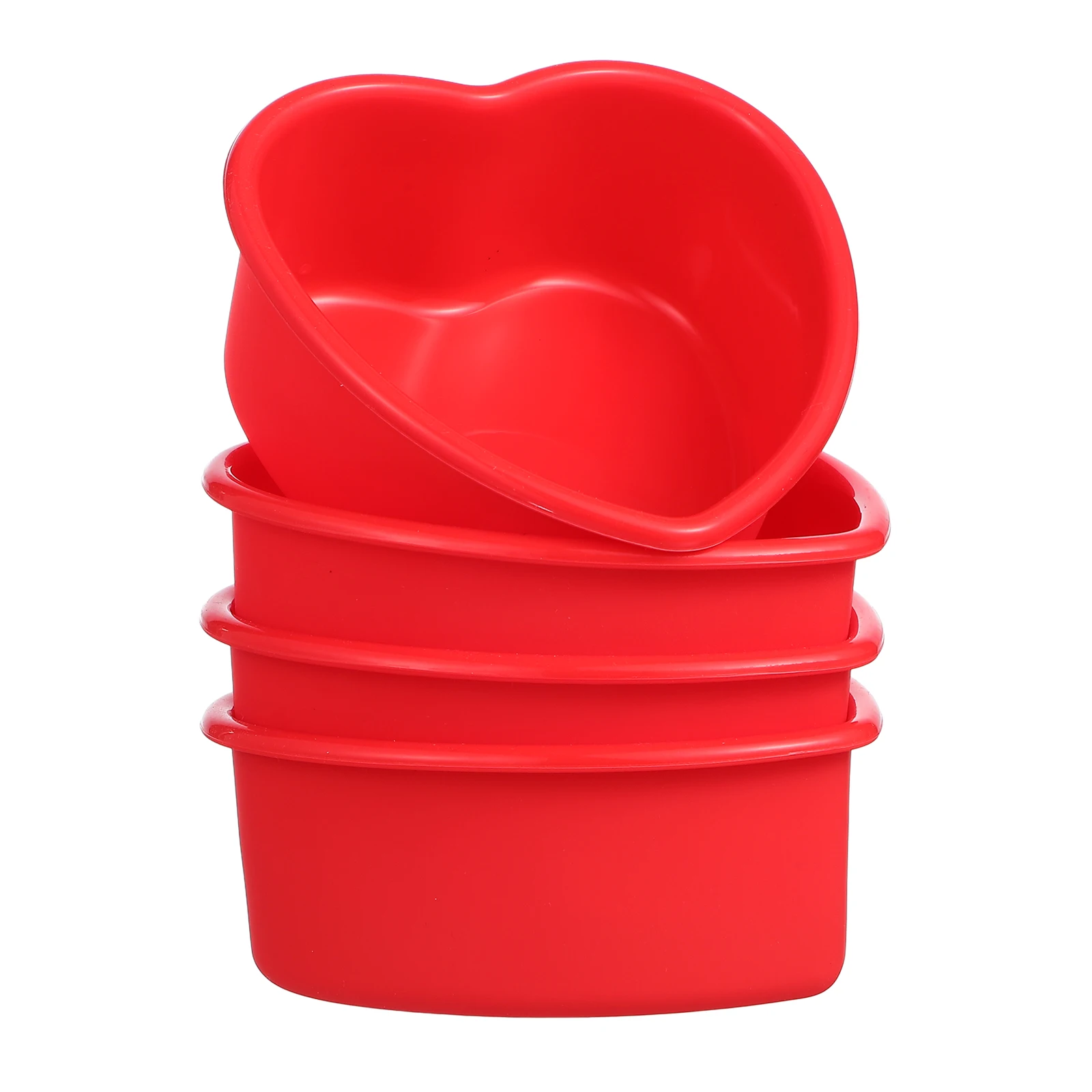 

4Pcs Heart Silicone Cake Pans Mini Heart Shape Molds Nonstick Oven Microwave Air Fryer Freezer Safe Baking Molds