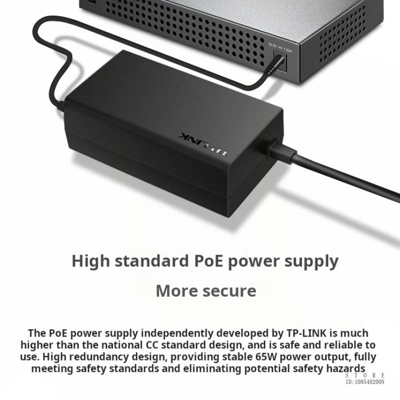 TP-LINK 8-port Gigabit Poe+2 Gigabit Uplink 10-port Switch PoE Power Supply Network Splitter, Total PoE Power 67W, TL-SG1210DP