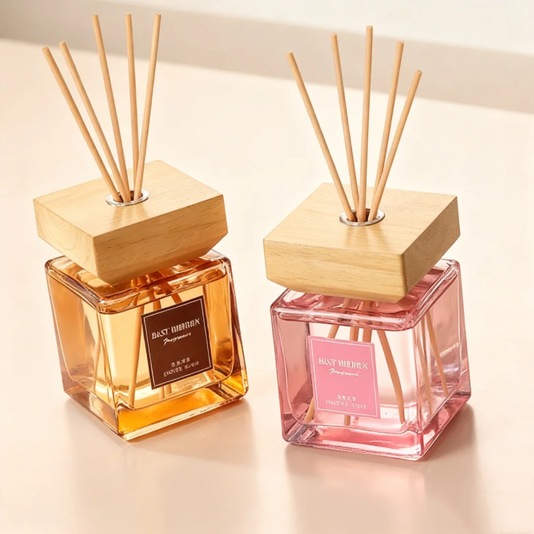 200ml Flameless Home Fragrance Room Shangri-La White Tea Rose Fragrance Oil with Reed Diffuser Stick Home Air Freshener Decor
