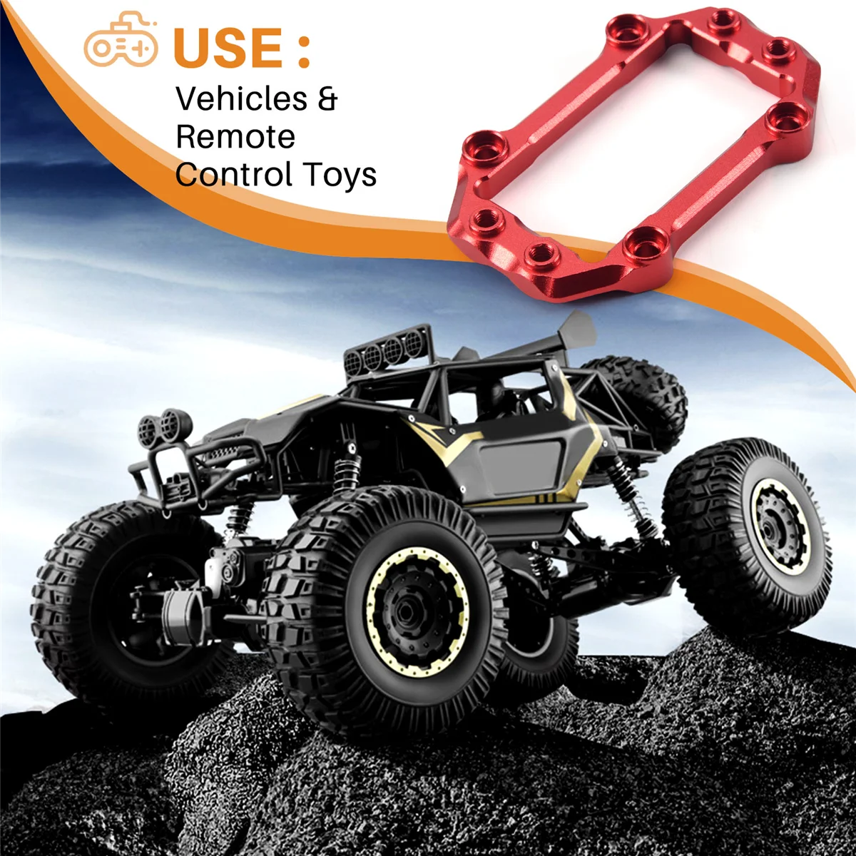 LAVD Metal Steering Servo Mount Set for ARRMA 1/8 KRATON 6S Outcast Senton Talion Typhon BLX RC Car Upgrade Parts,1