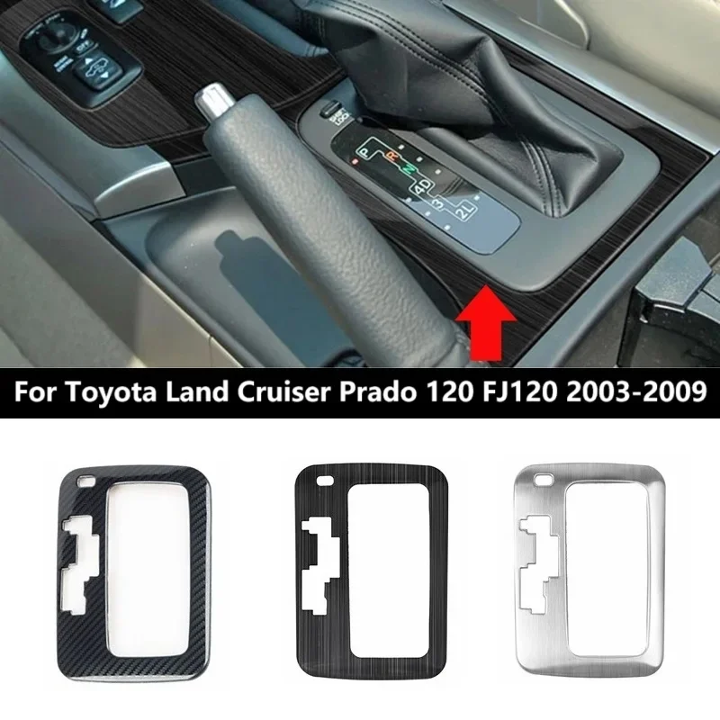 For Toyota Land Cruiser Prado 120 FJ120 2003-2009 Stainless Steel Car Center Console Gear Shift Panel Cover Trim Frame LHD